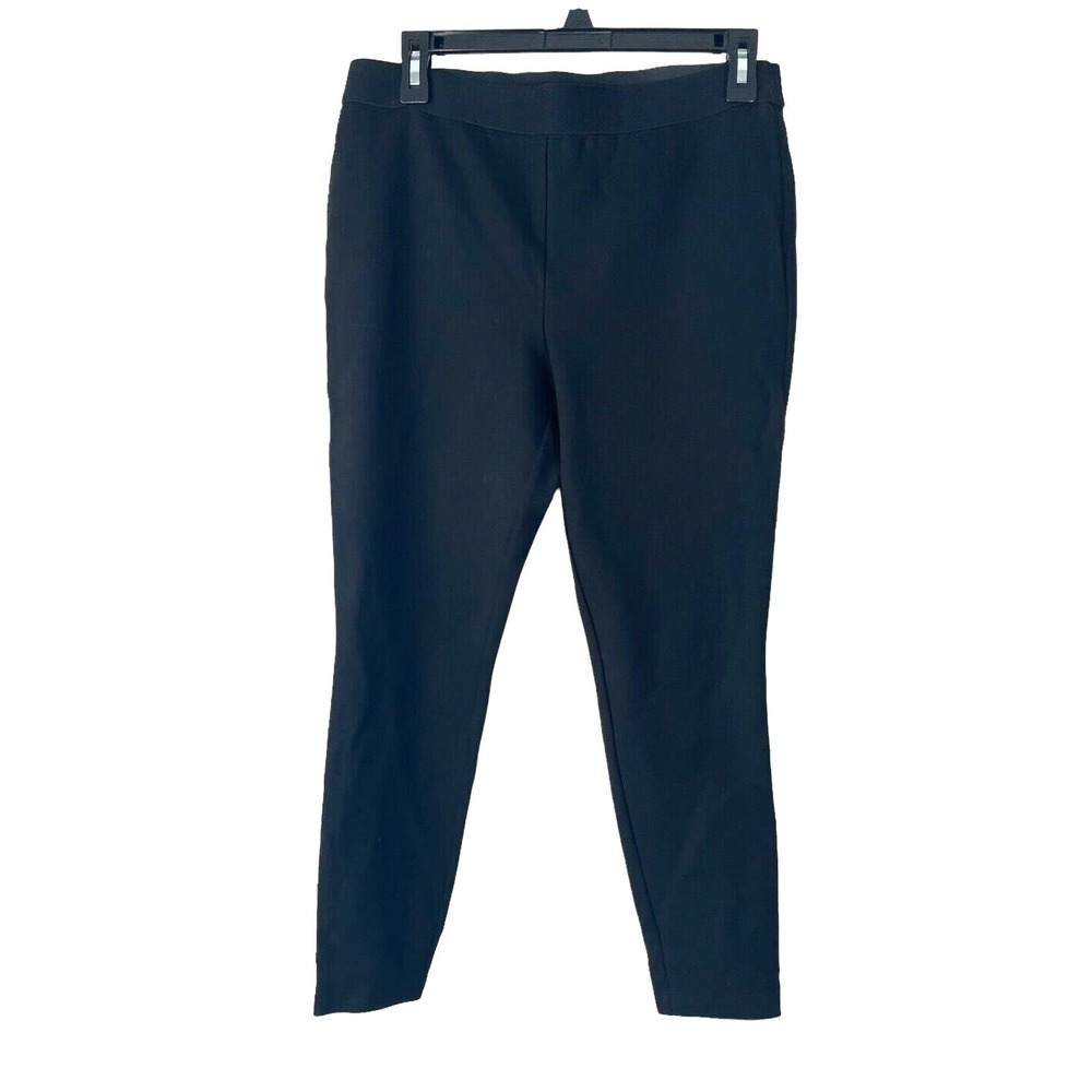 Talbots Women's Elastic Waist Leggings Jeggings Black Size M Crop Capri